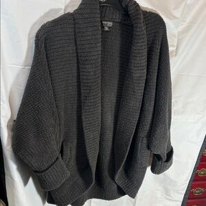 Barefoot Dreams Charcoal Open-Front Cardigan